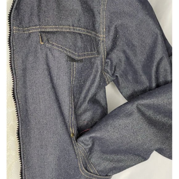 Vintage ROXY sz Large Retro Snowboard SkiJacket Blue Zip Denim look X-series - Picture 6 of 16